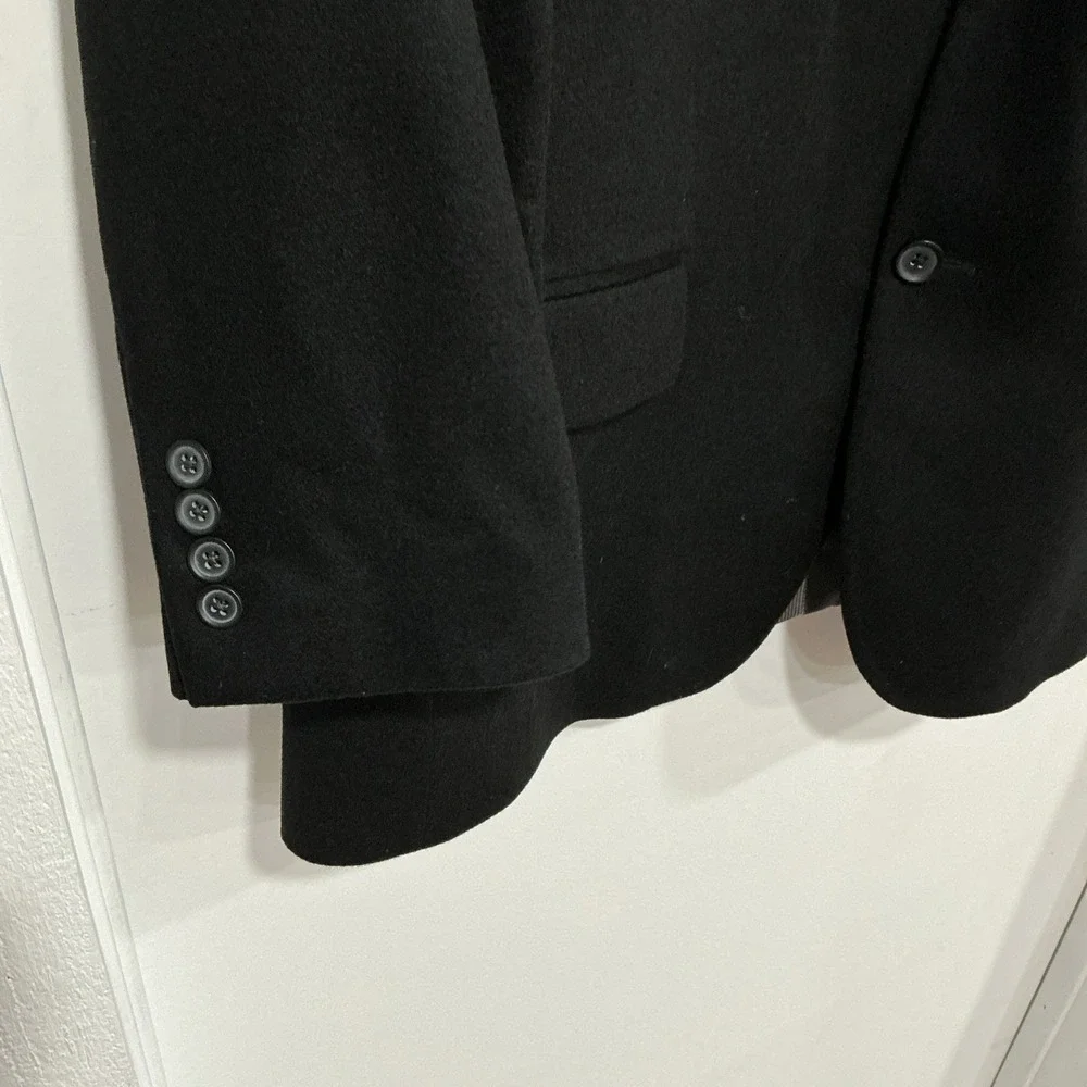 Jos A Bank Signature Collection Men Sz 44S Black Cashmere Sport Coat, Luxury